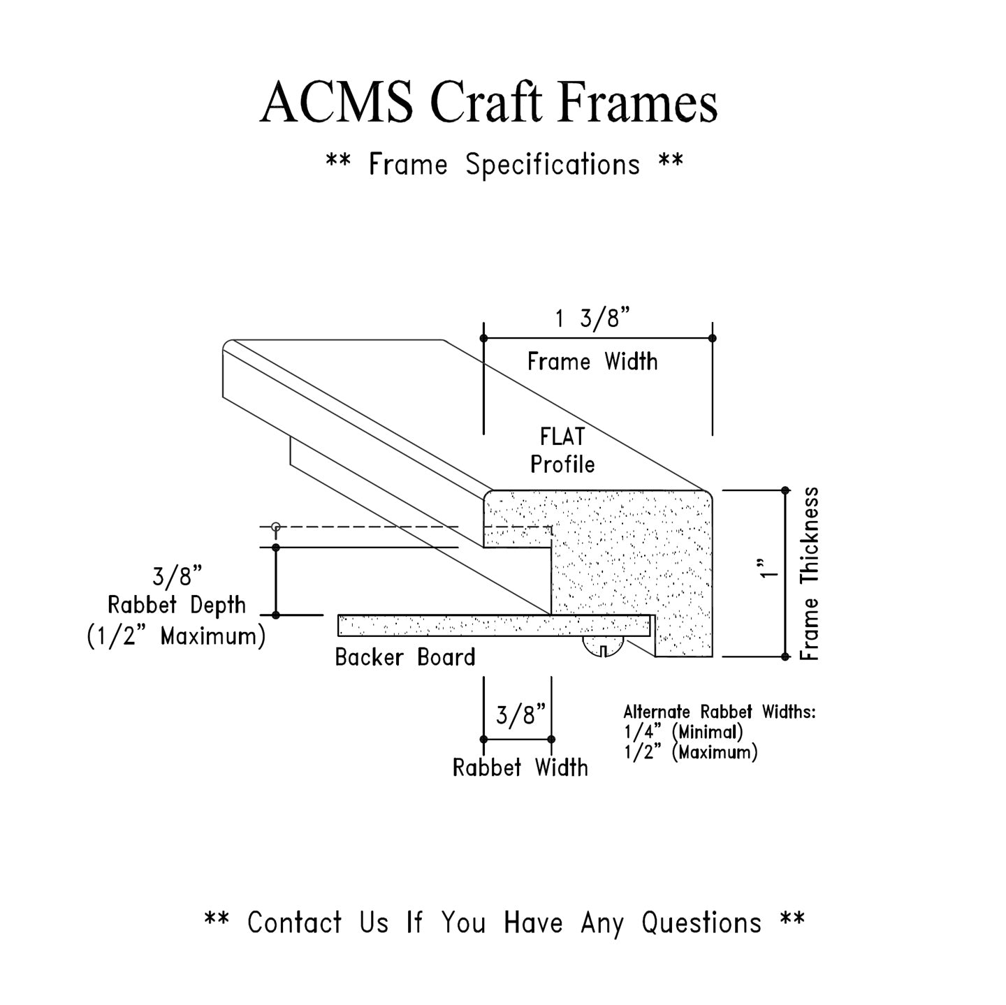 Oval Craft Frame - 1" Thick - 1 3/8" Flat Profile