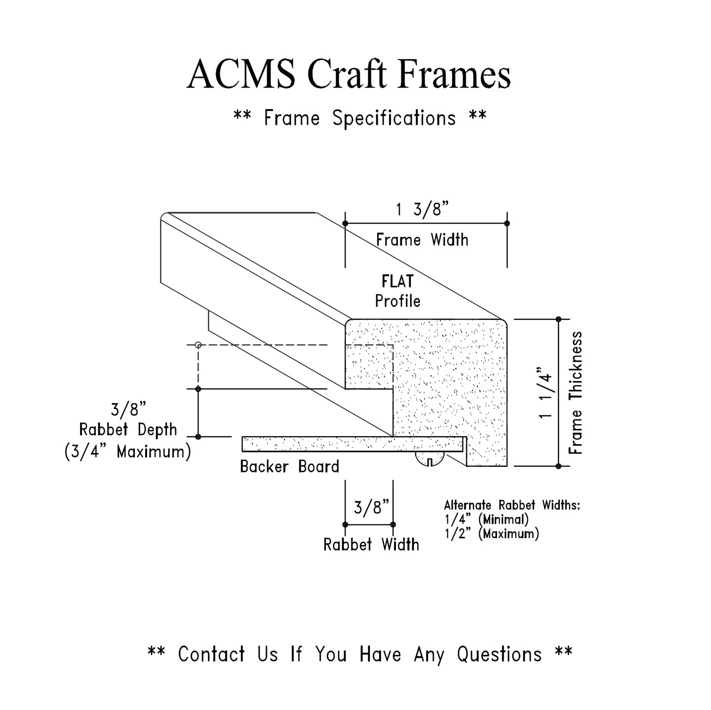 Oval Craft Frame - 1 1/4" Thick - 1 3/8" FLAT Profile