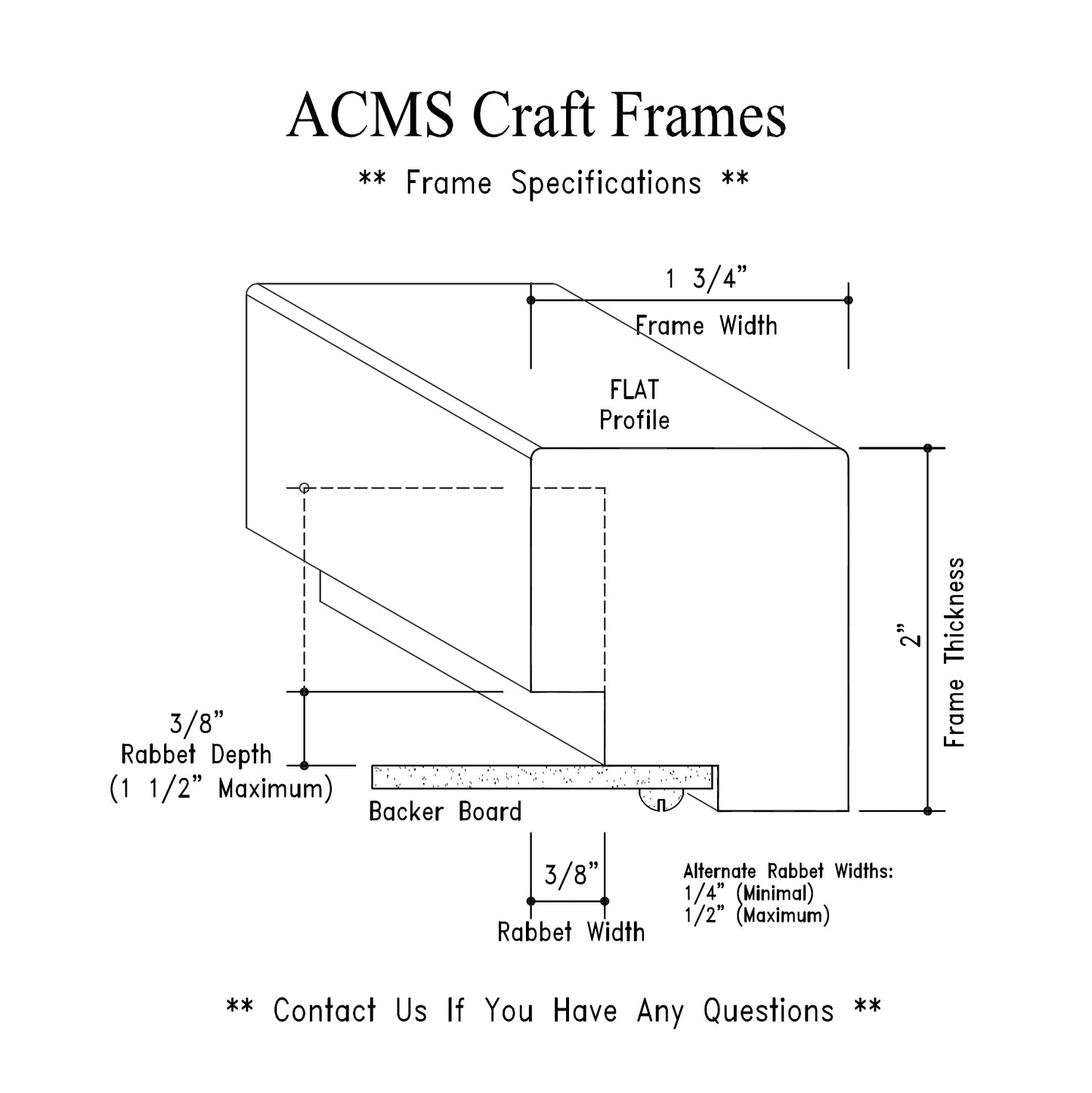 Round Craft Frame - 2" Thick - 1 3/4" Flat Profile