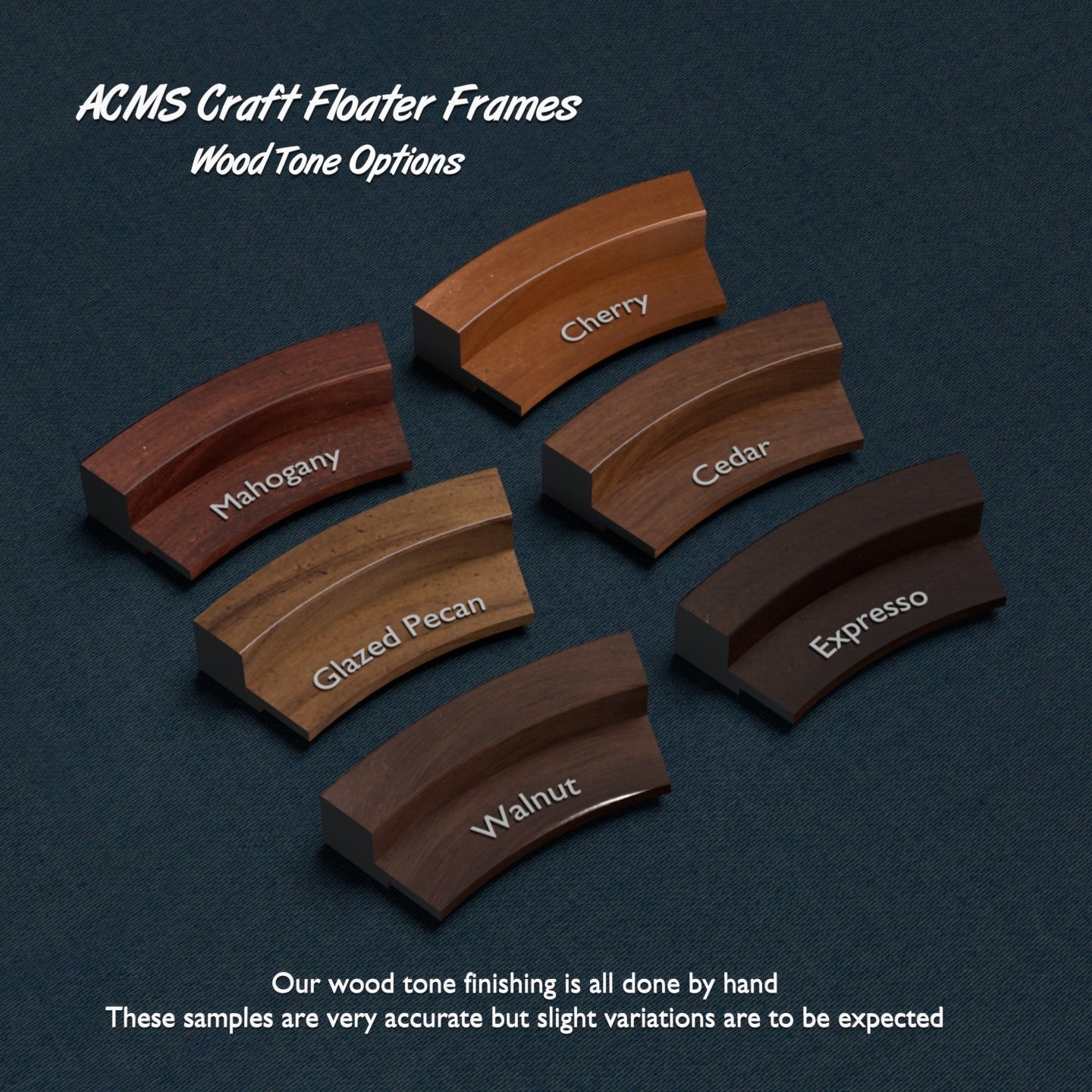 ACMS Soft Rectangular Craft Floater Frame - For 1/2" Thick Artwork - Profile 3/4" FLAT