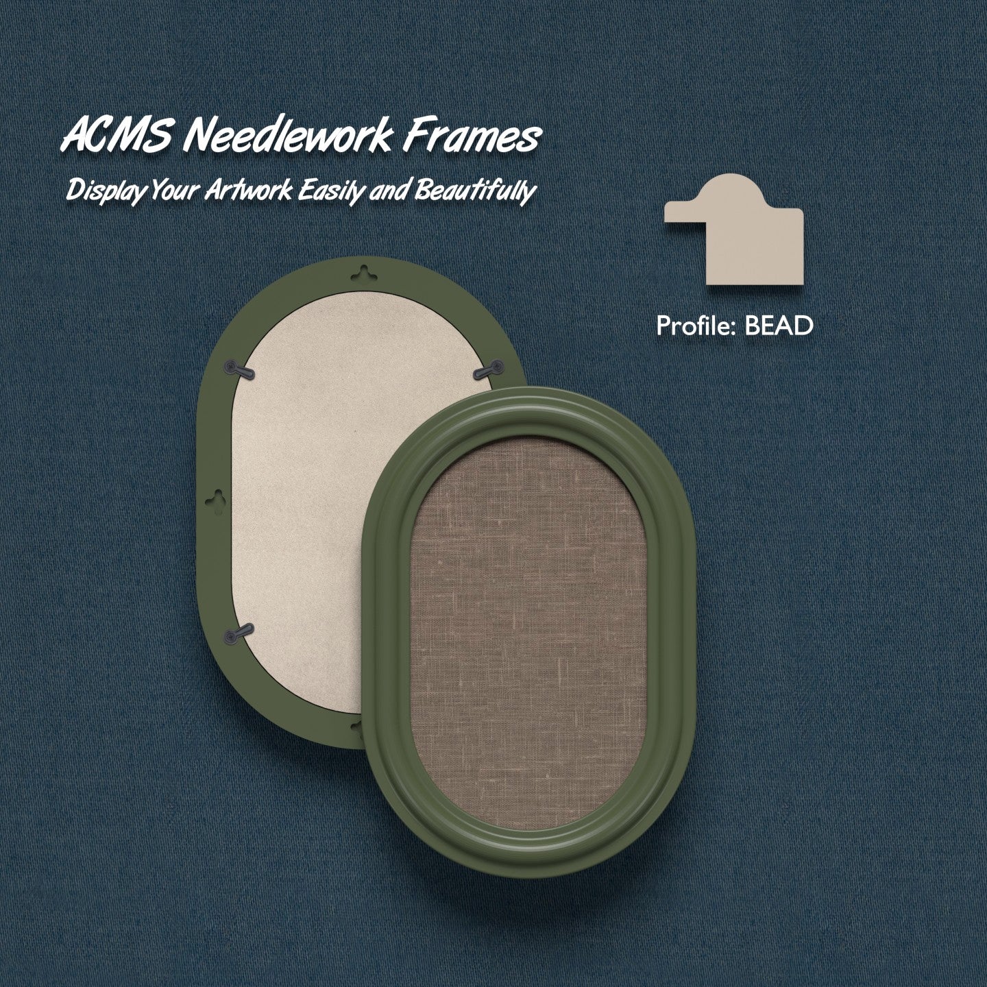 ACMS Capsule Needlework Frame - Bead Profile - 1.25" Frame Width