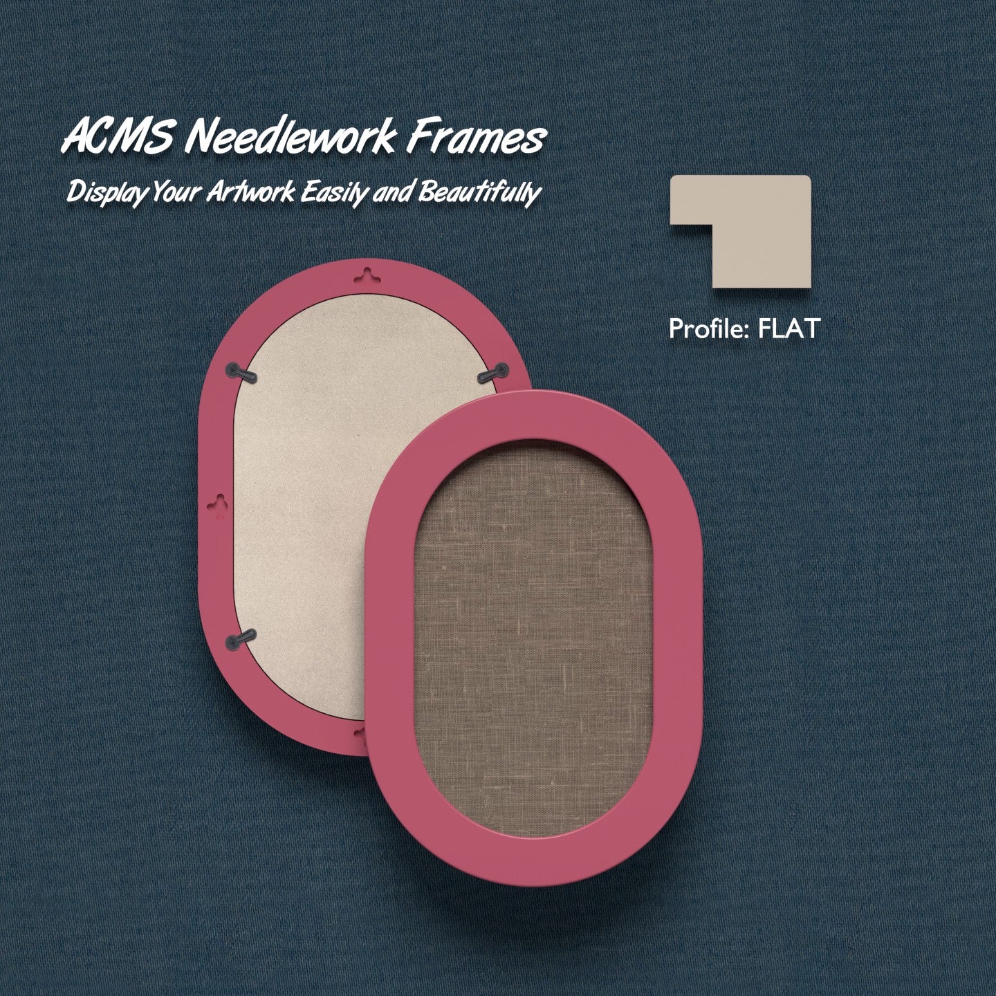 ACMS Capsule Needlework Frame - Flat Profile - 1.25" Frame Width