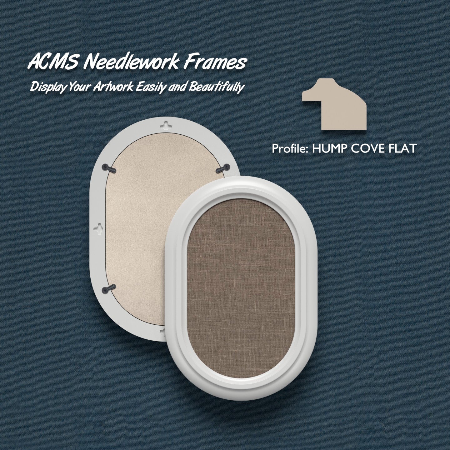 ACMS Capsule Needlework Frame - Hump Cove Flat Profile - 1.25" Frame Width