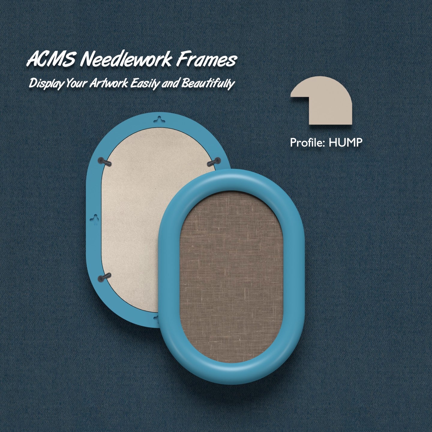 ACMS Capsule Needlework Frame - Hump Profile - 1.25" Frame Width
