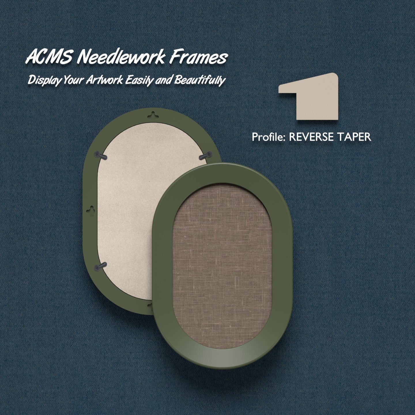 ACMS Capsule Needlework Frame - Reverse Taper Profile - 1.25" Frame Width