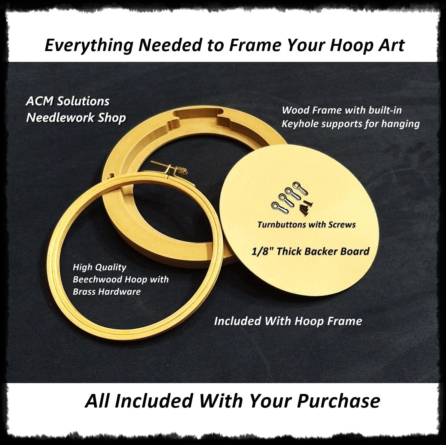 ACMS Oval Hoop Frame - Reverse Taper - 1.25" Frame Width