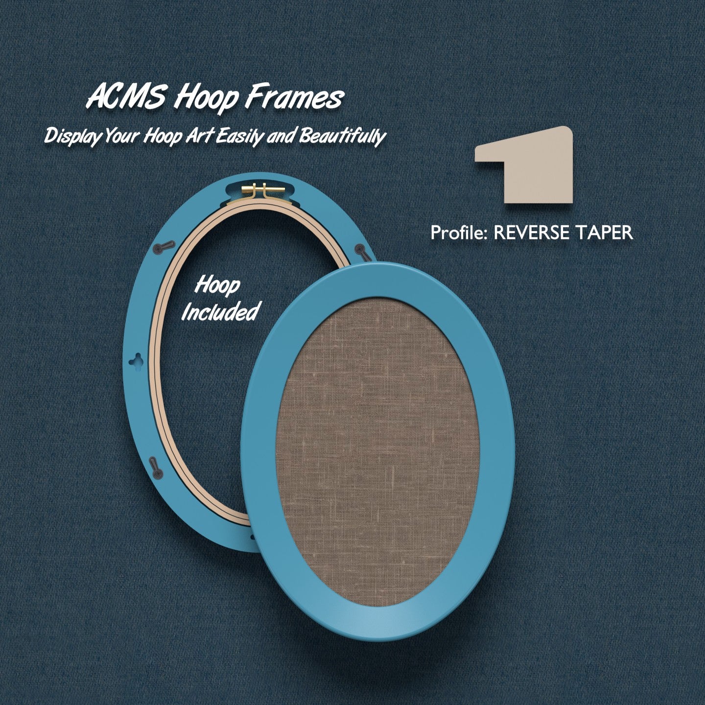 ACMS Oval Hoop Frame - Reverse Taper - 1.25" Frame Width
