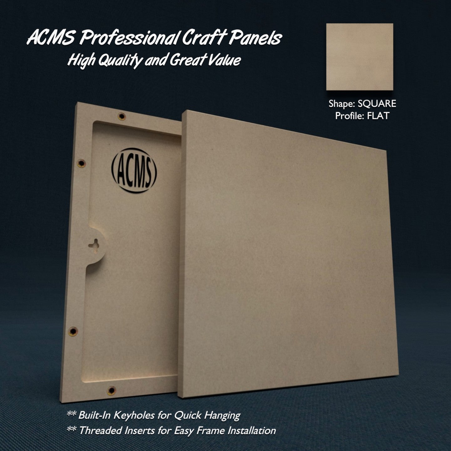 ACMS Square Craft Panel - Flat Perimeter