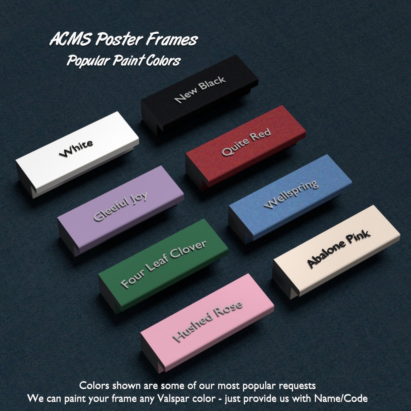 ACMS Round Poster Frame - 1 3/8" REVERSE TAPER Profile