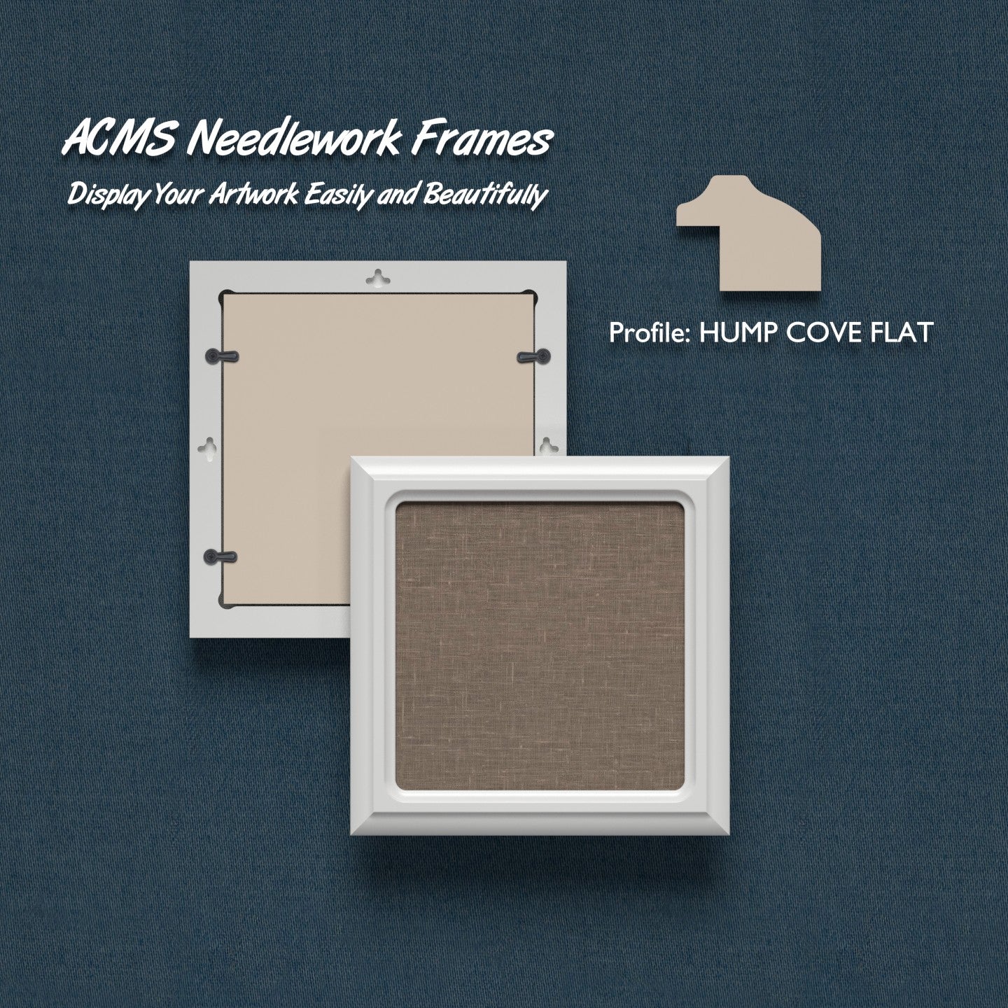 ACMS Sharp Square Needlework Frame - Hump Cove Flat - 1.25" Frame Width