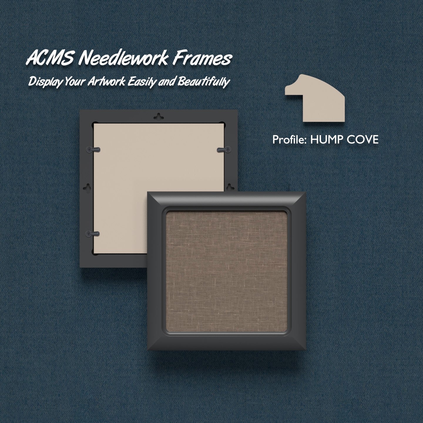 ACMS Sharp Square Needlework Frame - Hump Cove - 1.25" Frame Width