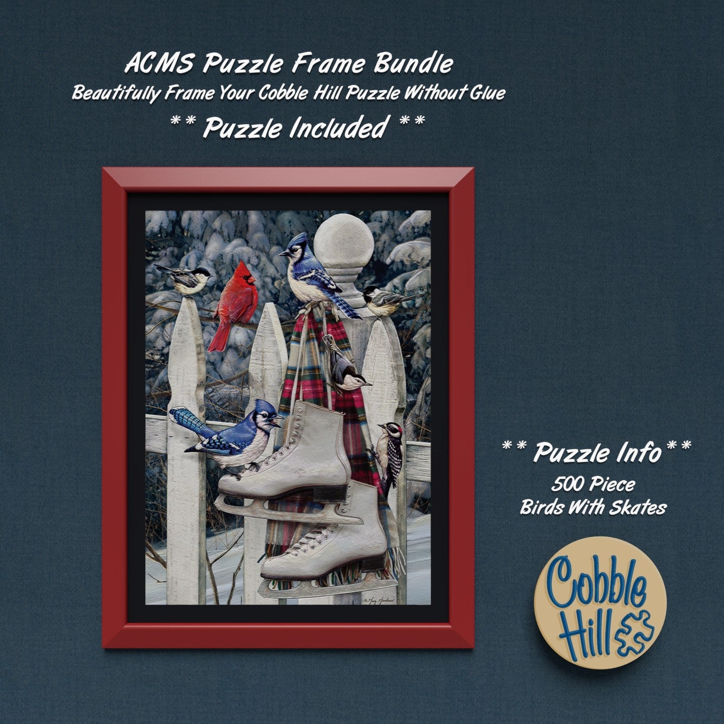Puzzle Frame Bundle - 500 Piece - Birds With Skates