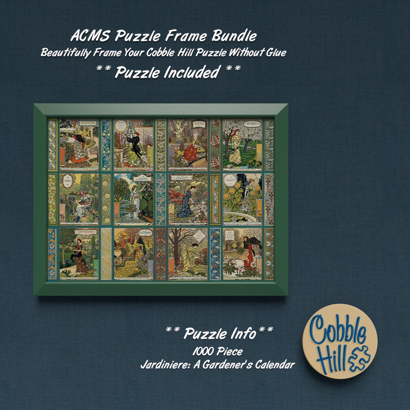 Puzzle Frame Bundle - 1000 Piece - Jardiniere: A Gardener's Calendar