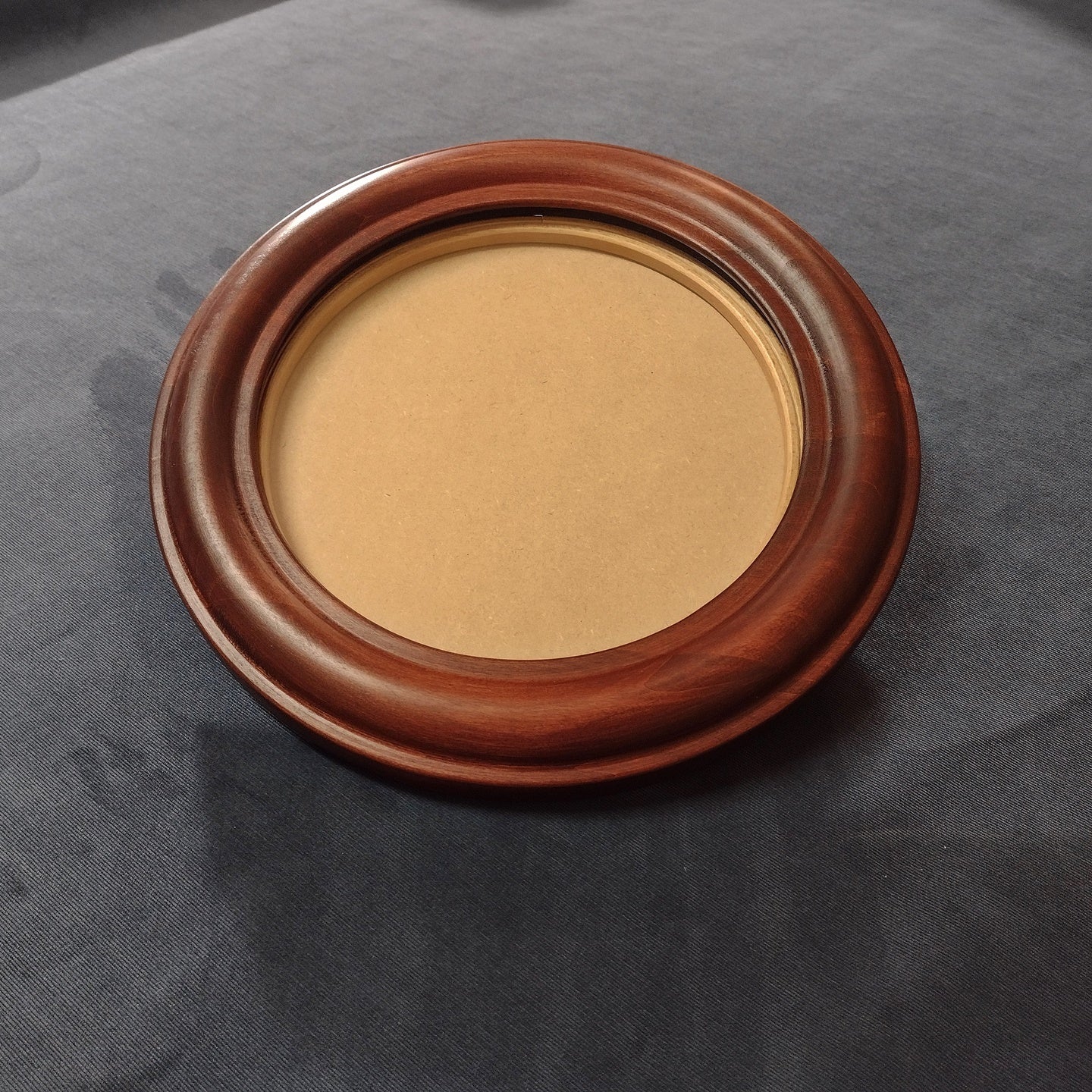 Hardwood ShadowBox Hoop Frame - Cottage Profile - Rich Mahogany Finish