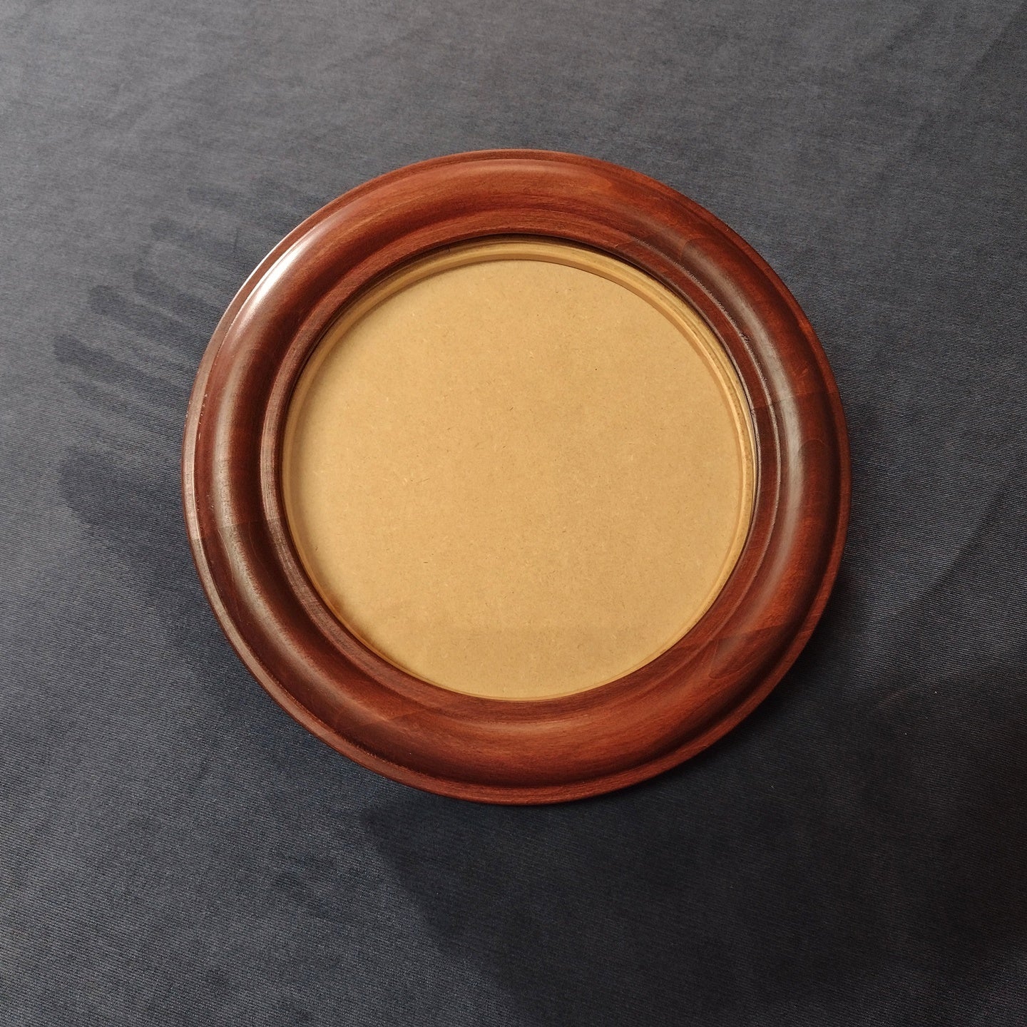 Hardwood ShadowBox Hoop Frame - Cottage Profile - Rich Mahogany Finish