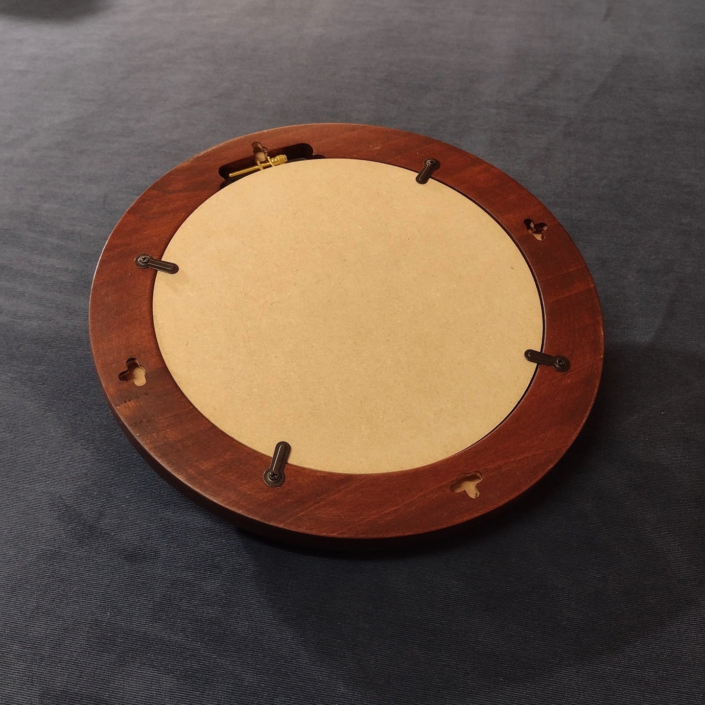 Hardwood ShadowBox Hoop Frame - Cottage Profile - Rich Mahogany Finish
