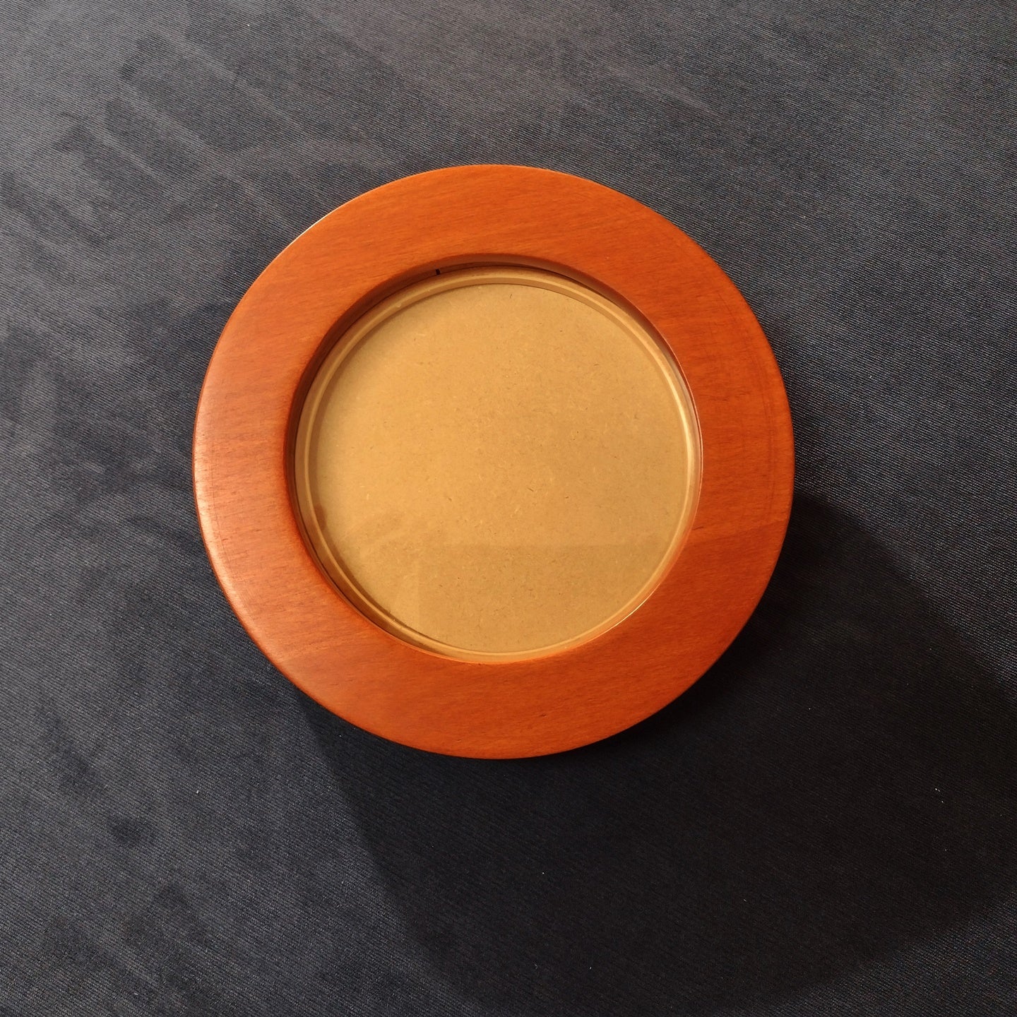 Hardwood ShadowBox Hoop Frame - Flat Profile - Cherry Finish