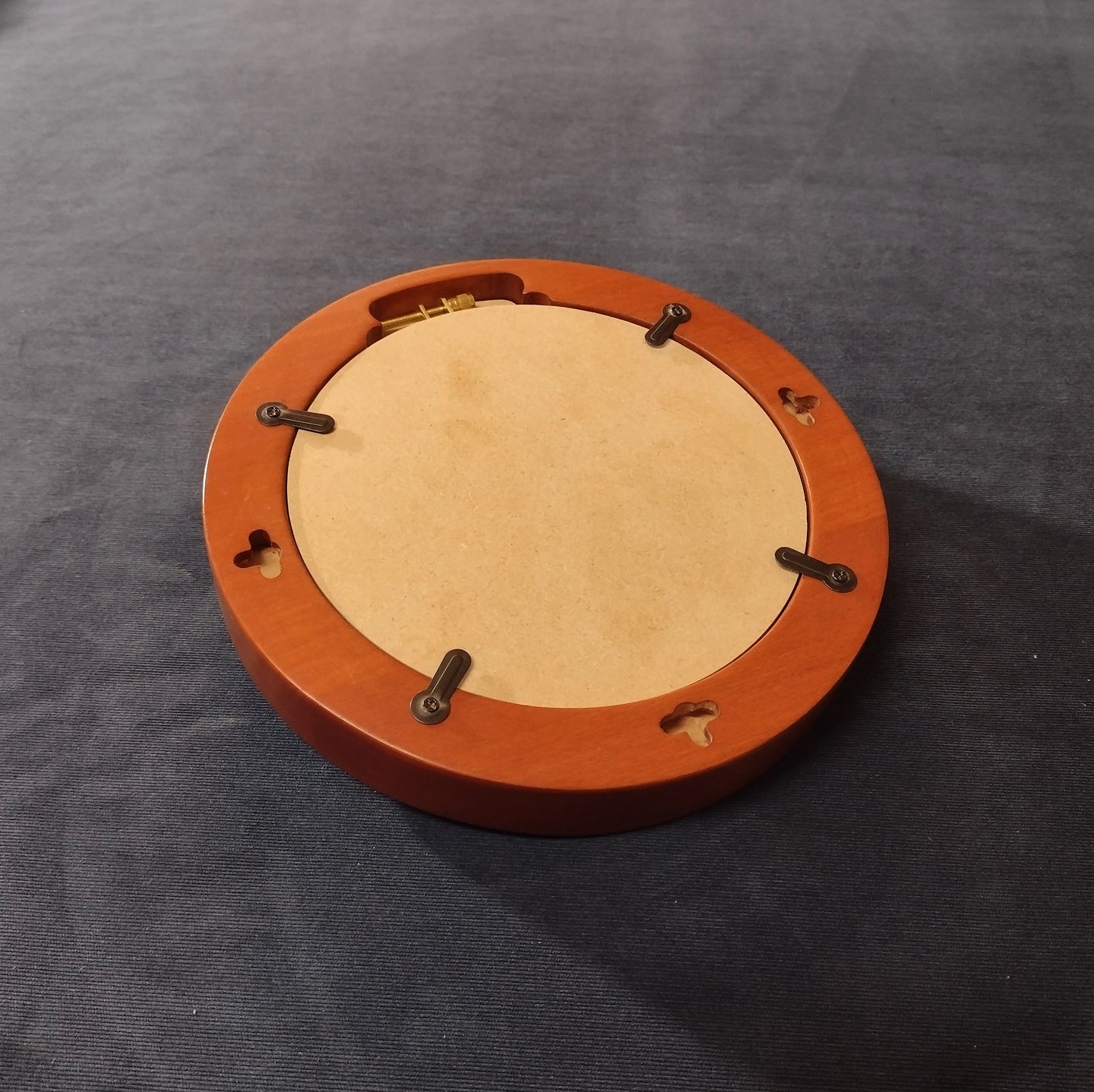 Hardwood ShadowBox Hoop Frame - Flat Profile - Cherry Finish