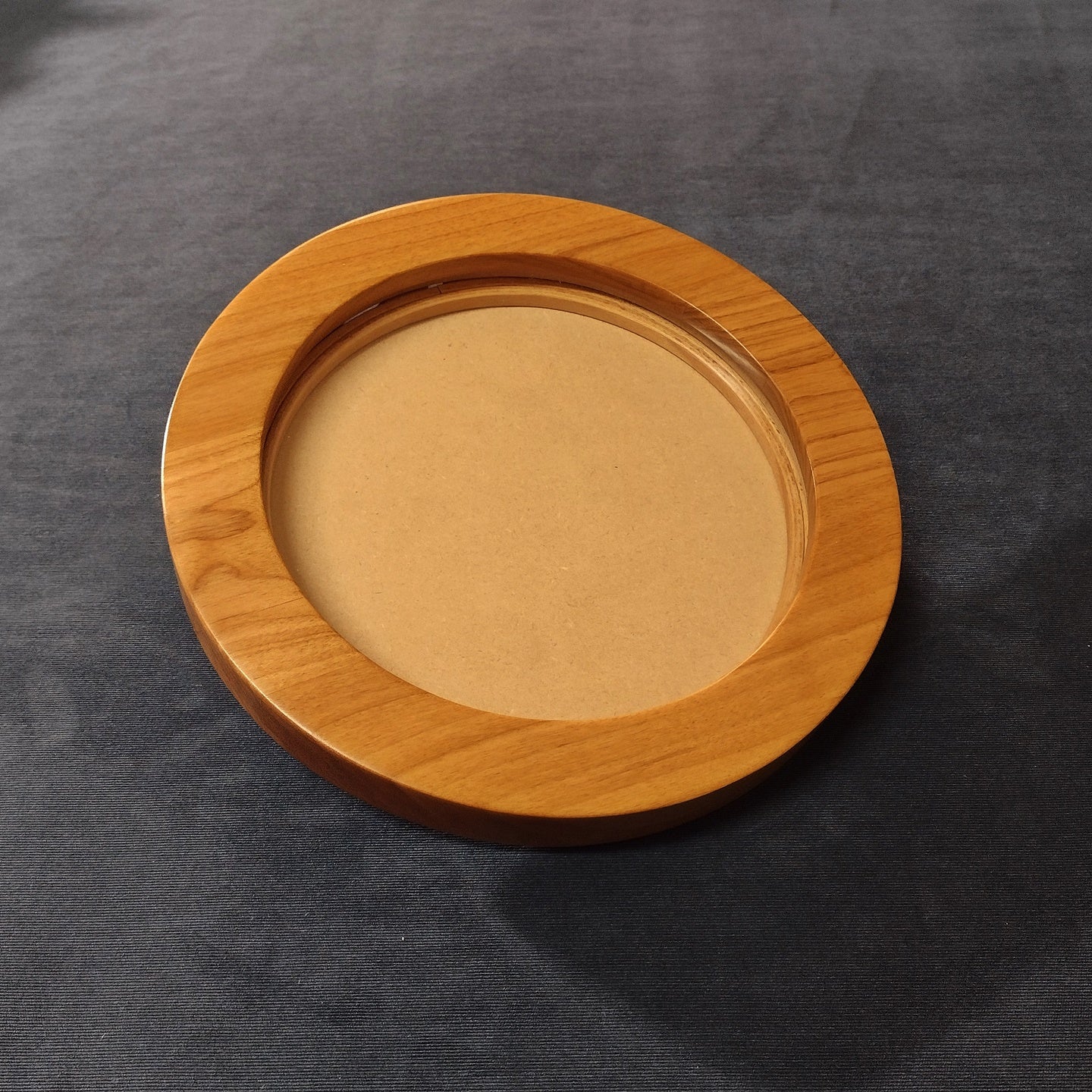 Hardwood ShadowBox Hoop Frame - Flat Profile - Natural Clear Finish