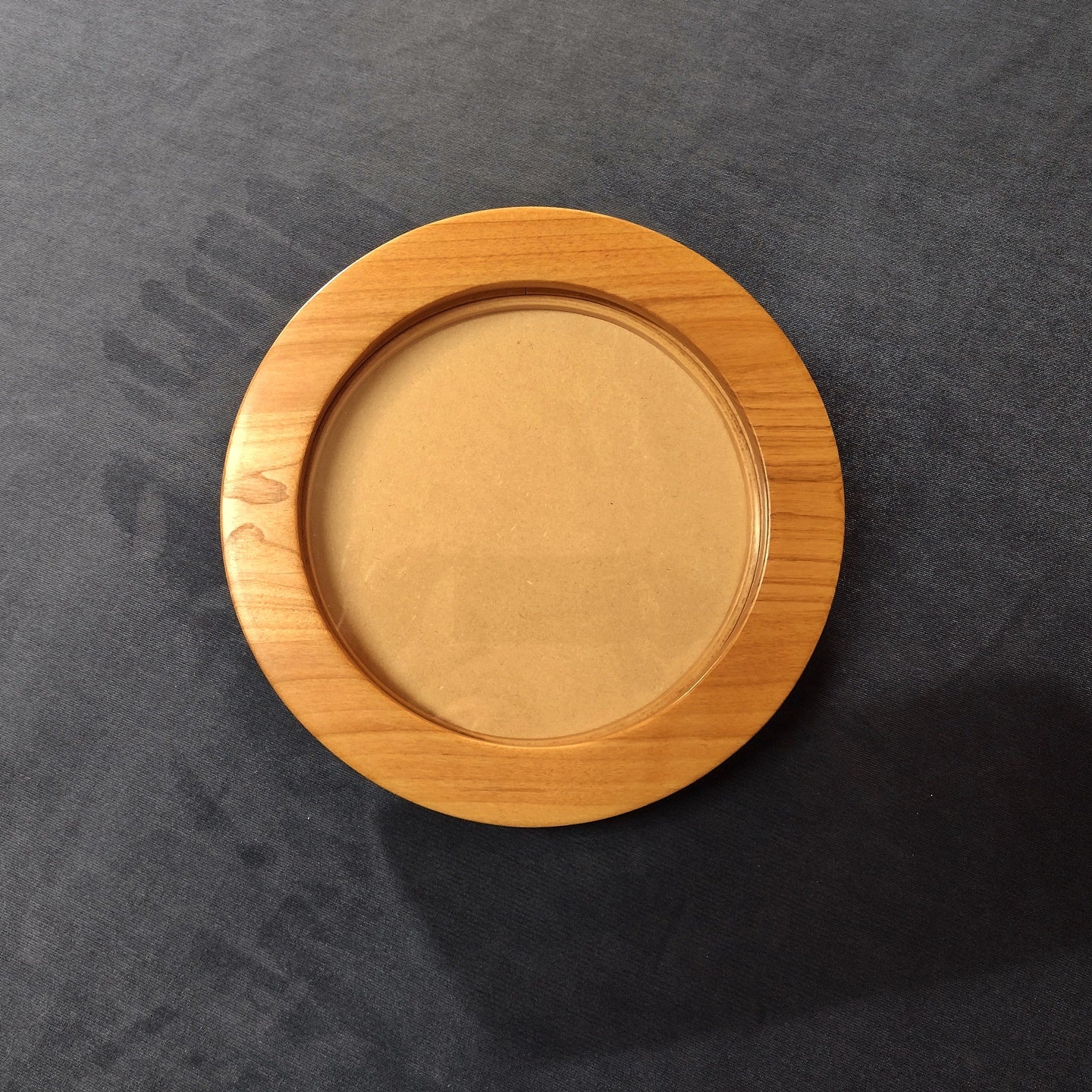 Hardwood ShadowBox Hoop Frame - Flat Profile - Natural Clear Finish