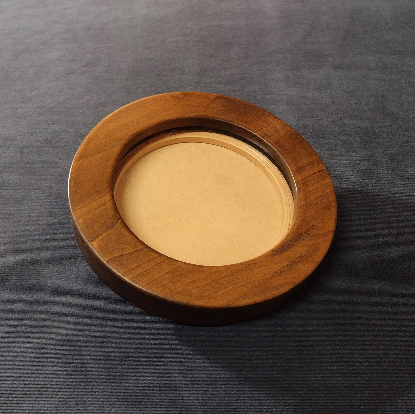 Hardwood ShadowBox Hoop Frame - Flat Profile - Walnut Finish