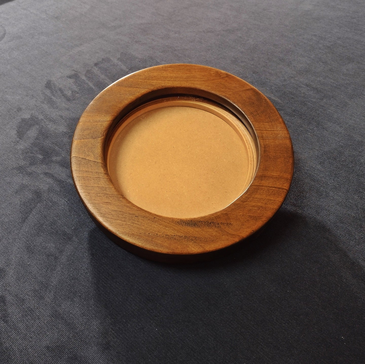 Hardwood ShadowBox Hoop Frame - Flat Profile - Walnut Finish