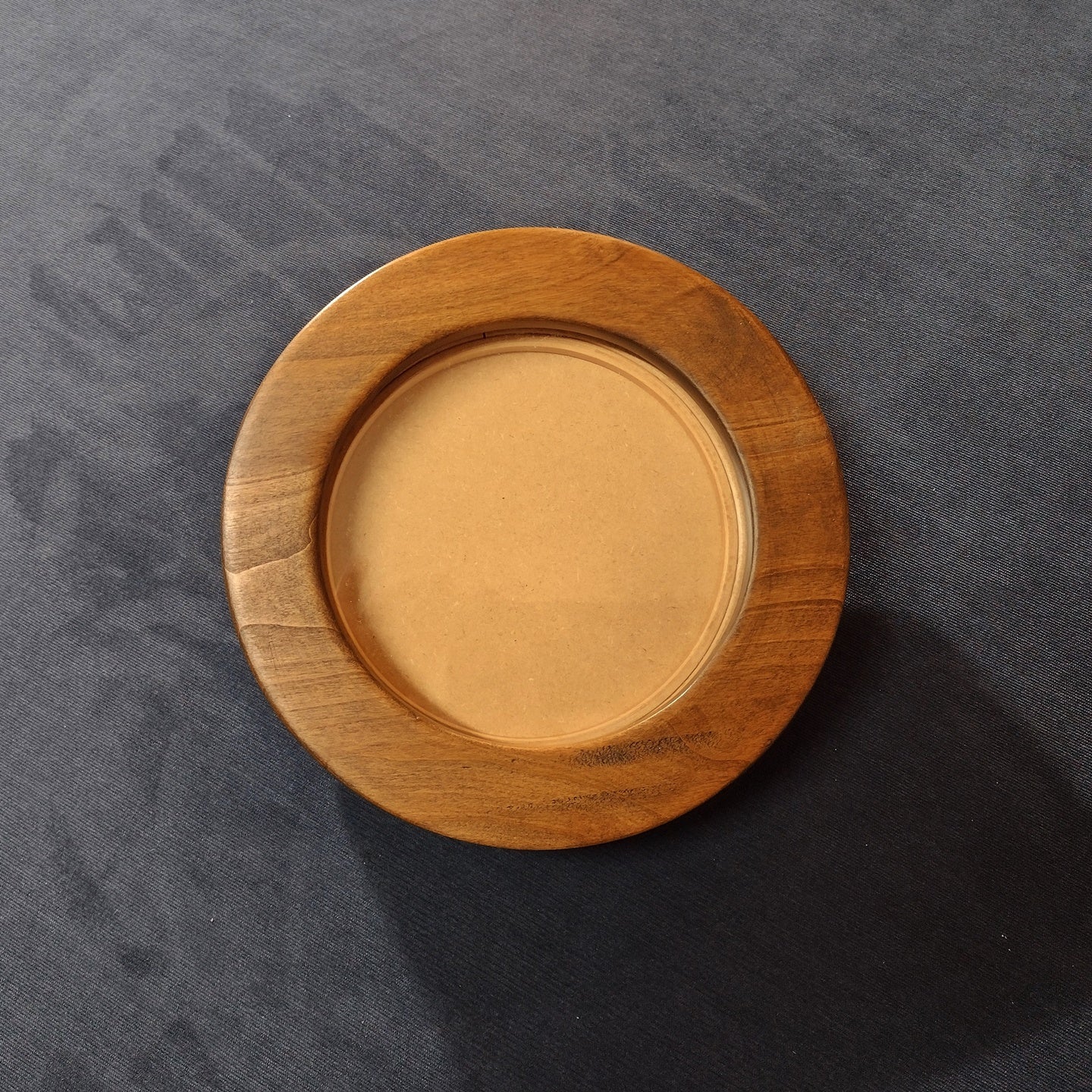 Hardwood ShadowBox Hoop Frame - Flat Profile - Walnut Finish