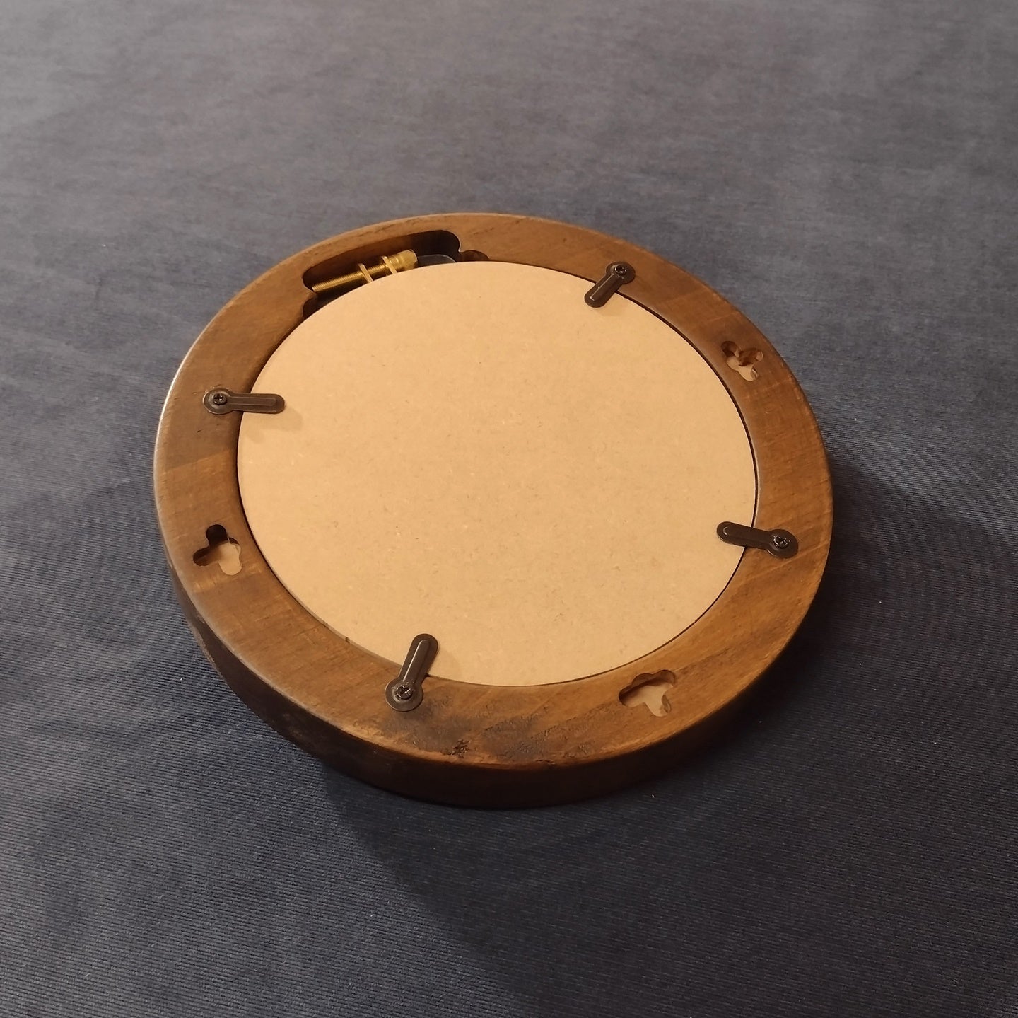 Hardwood ShadowBox Hoop Frame - Flat Profile - Walnut Finish