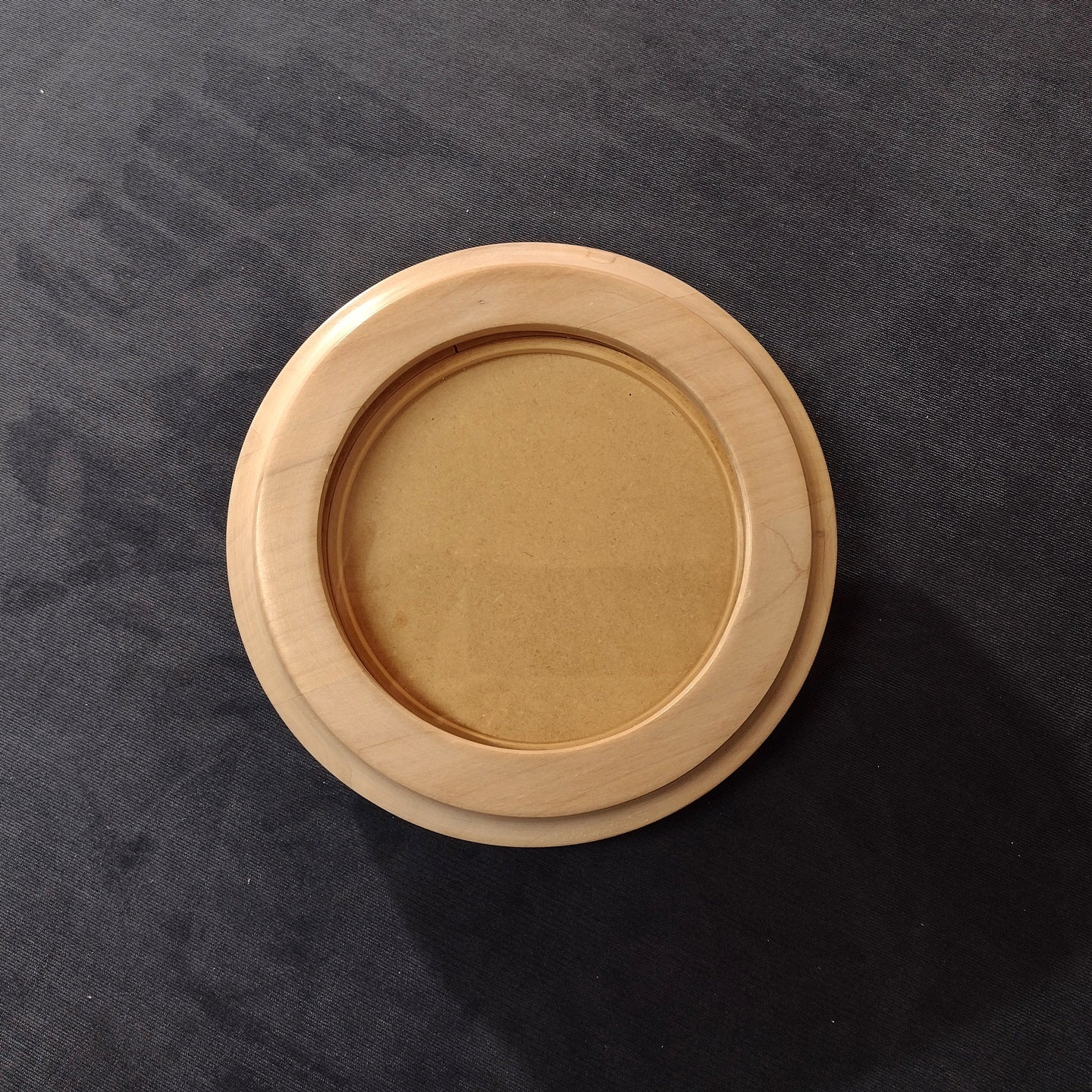Hardwood ShadowBox Hoop Frame - Flat Cove Profile - Pickling White Finish