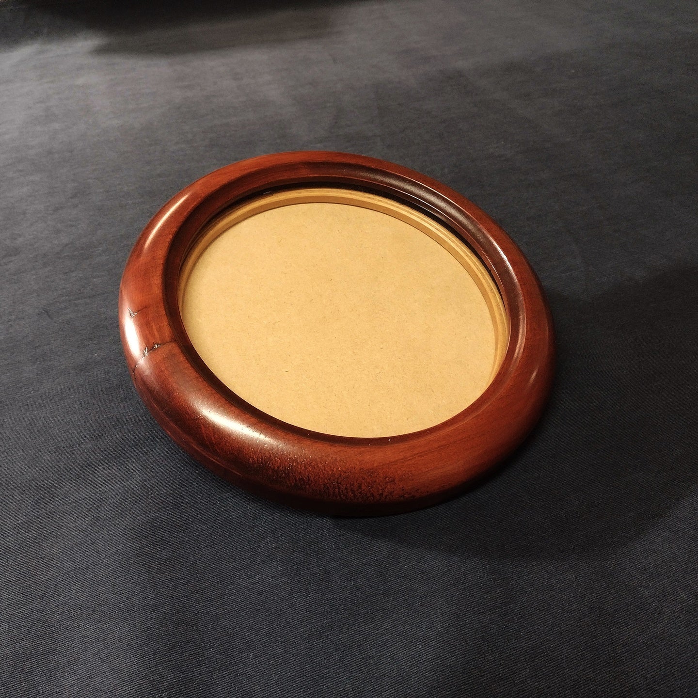 Hardwood ShadowBox Hoop Frame - Hump Cove Profile - Rich Mahogany Finish
