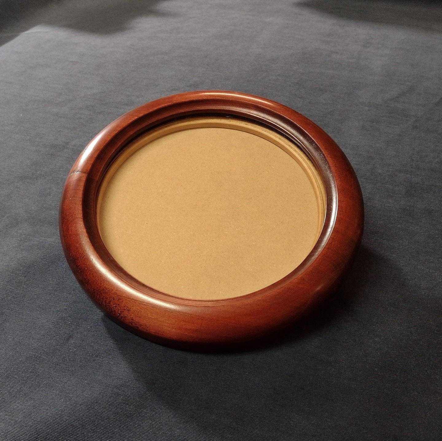 Hardwood ShadowBox Hoop Frame - Hump Cove Profile - Rich Mahogany Finish