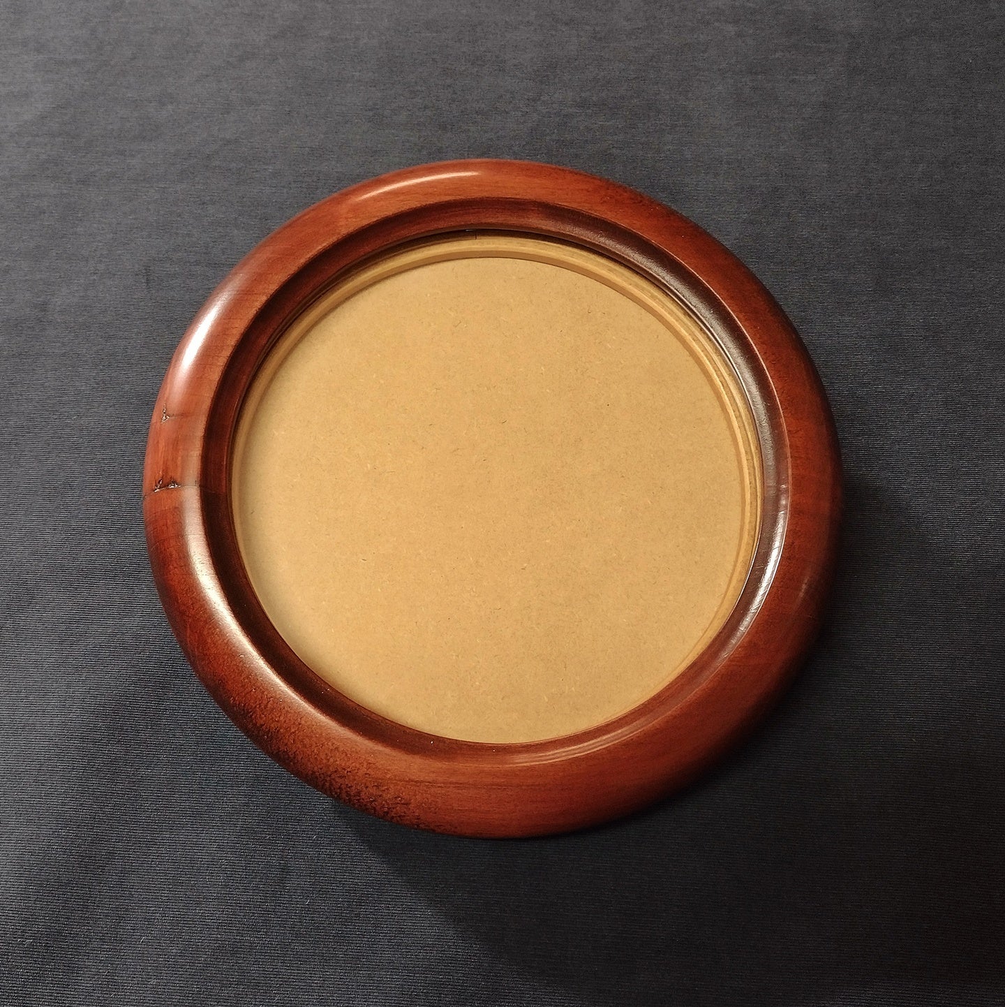 Hardwood ShadowBox Hoop Frame - Hump Cove Profile - Rich Mahogany Finish