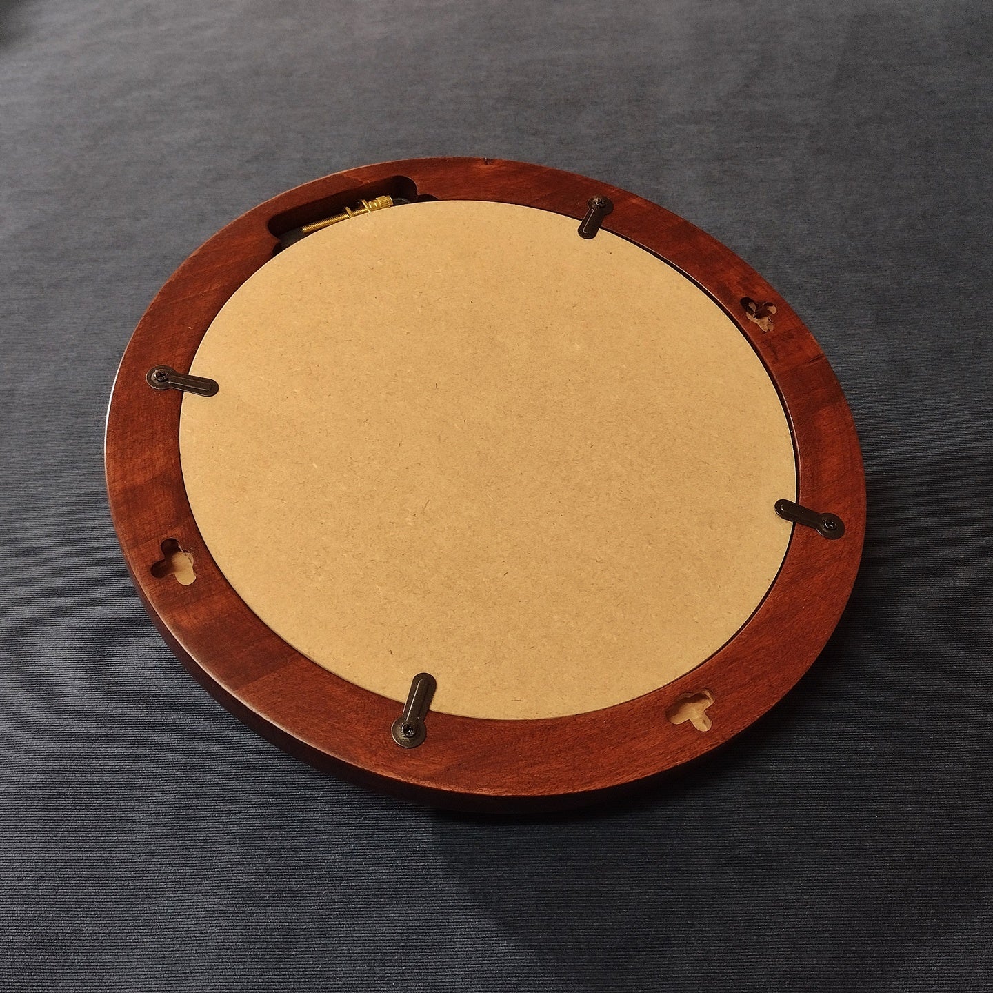 Hardwood ShadowBox Hoop Frame - Hump Cove Profile - Rich Mahogany Finish