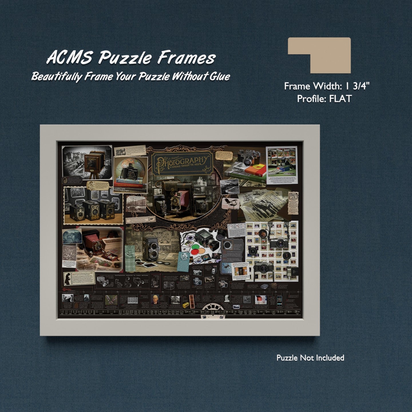 Puzzle Frame - FLAT Profile - 1 3/4" Frame Width - 1" Thick