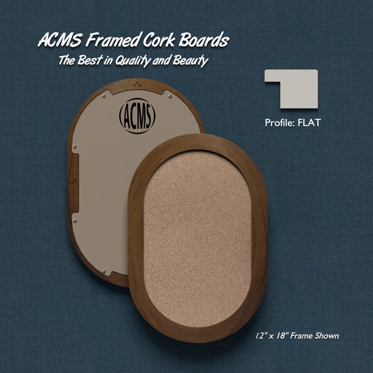 ACMS Capsule Framed Corkboard - 1 3/8" FLAT Profile