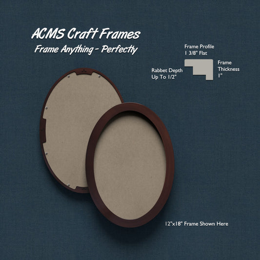 Oval Craft Frame - 1" Thick - 1 3/8" Flat Profile