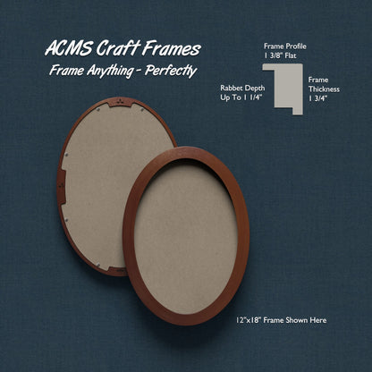 Oval Craft Frame - 1 3/4" Thick - 1 3/8" FLAT Profile