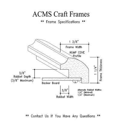 Oval Craft Frame - 1 1/4" Thick - 1 3/8" HUMP COVE Profile