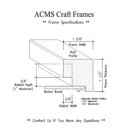 Round Craft Frame - 1 1/2" Thick - 1 3/8" Flat Profile