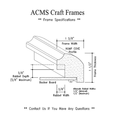 Oval Craft Frame - 1 1/2" Thick - 1 3/8" Hump Cove Profile