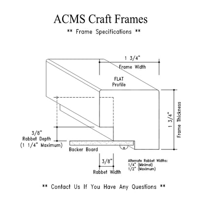 Round Craft Frame - 1 3/4" Thick - 1 3/4" FLAT Profile