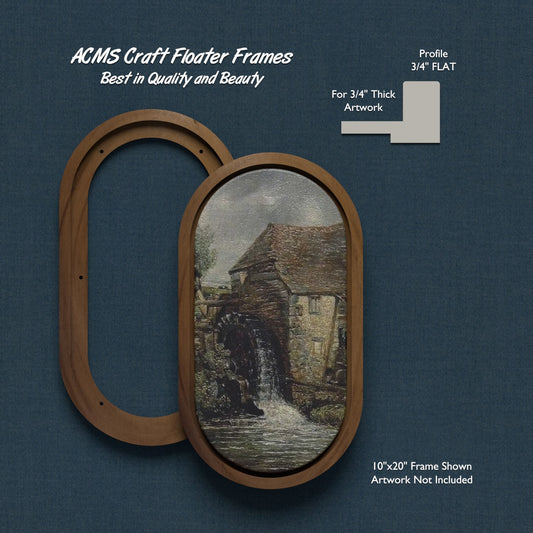 ACMS Capsule Craft Floater Frame - For 3/4" Thick Artwork - Profile 3/4" FLAT - 1 1/4" Thick Frame