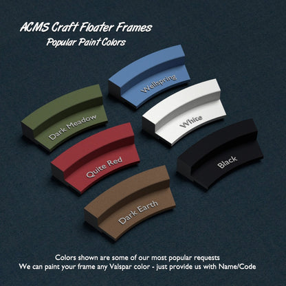 ACMS Oval Craft Floater Frame - For 3/4" Thick Artwork - Profile 1 1/4" TAPER