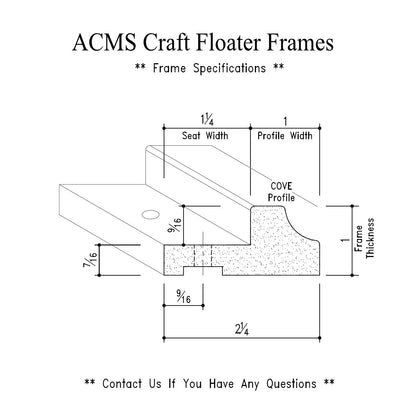 ACMS Round Floater Frame and Art Panel Bundle - Profile 1" COVE
