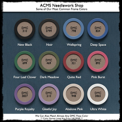 ACMS Round Needlework Frame - Double Cove Profile - 1.25" Frame Width