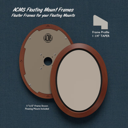 ACMS Oval Floating Mount Frame - 3/16" Recess - 1 1/4" Taper Profile
