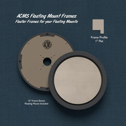 ACMS Round Floating Mount Frame - 3/16" Recess - 1" Flat Profile