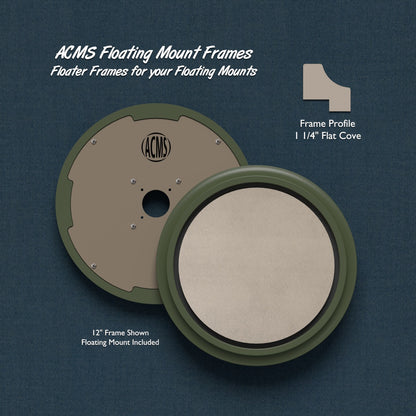 ACMS Round Floating Mount Frame - 3/16" Recess - 1 1/4" Flat Cove Profile