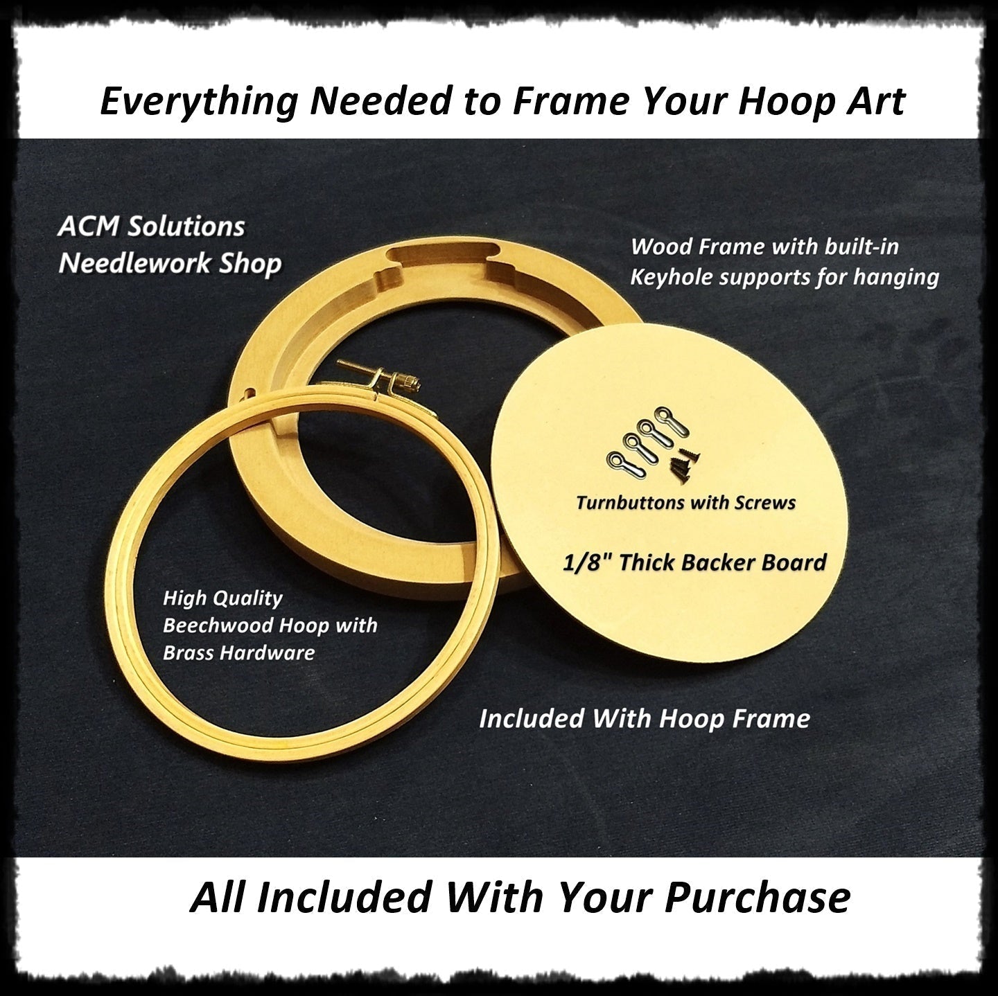 ACMS Round Hoop Frame - Double Cove - 1.75" Frame Width