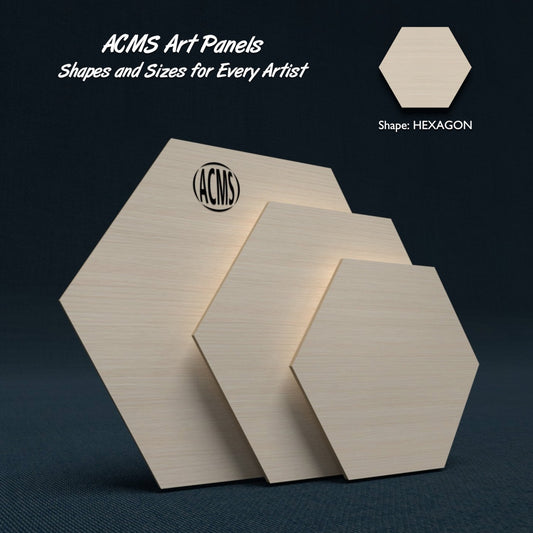 ACMS Hexagon Art Panel - Baltic Birch Plywood - 1/4" Thick